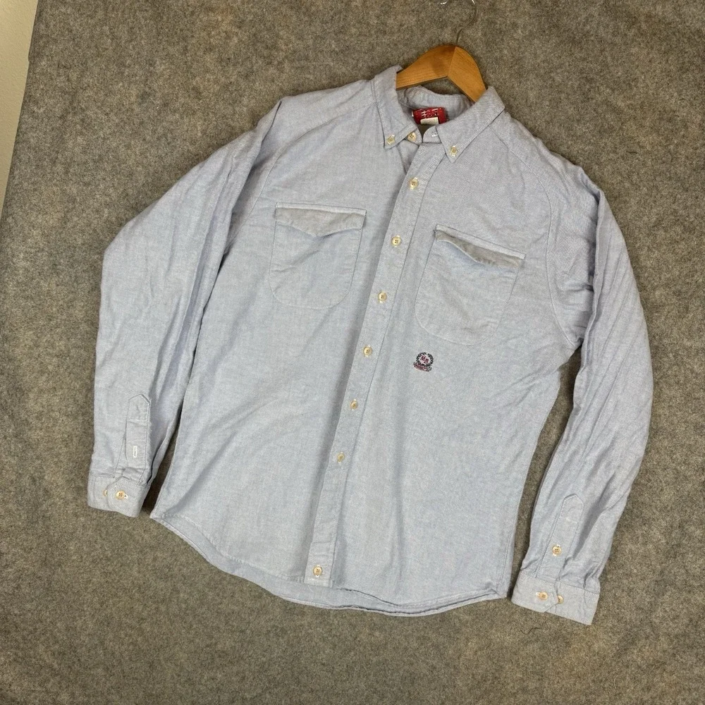 VTG Mo Betta Western Shirt 16.5x35 Blue Chambray Cowboy Garth Made In USA